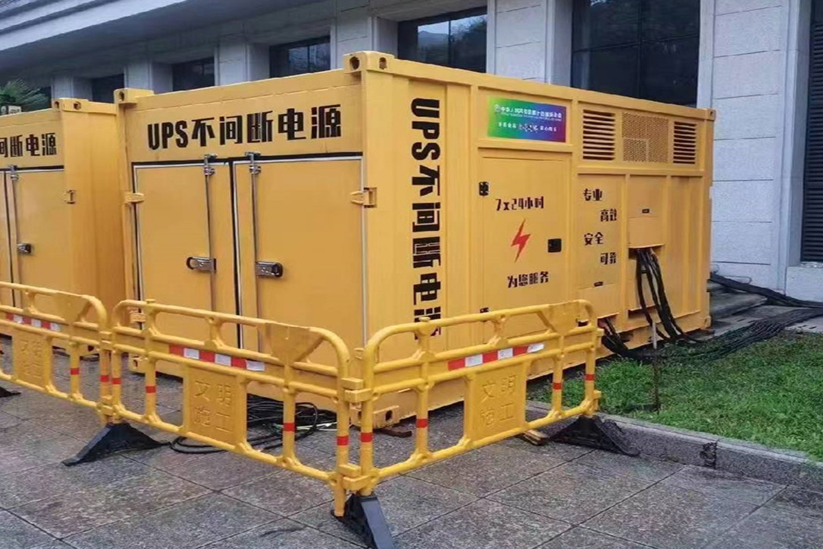 坊子发电机租赁施工现场