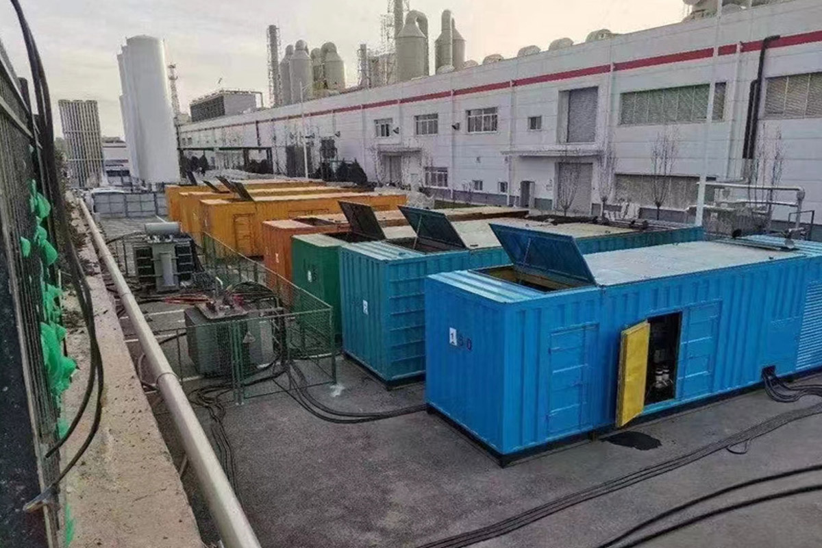 坊子发电机租赁施工现场